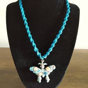 Sunshine Butterfly Hemp Necklace